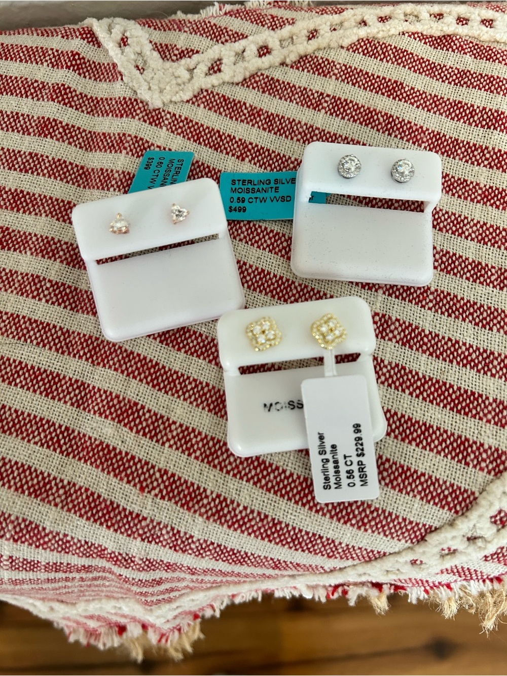 Choice of moissanite earrings